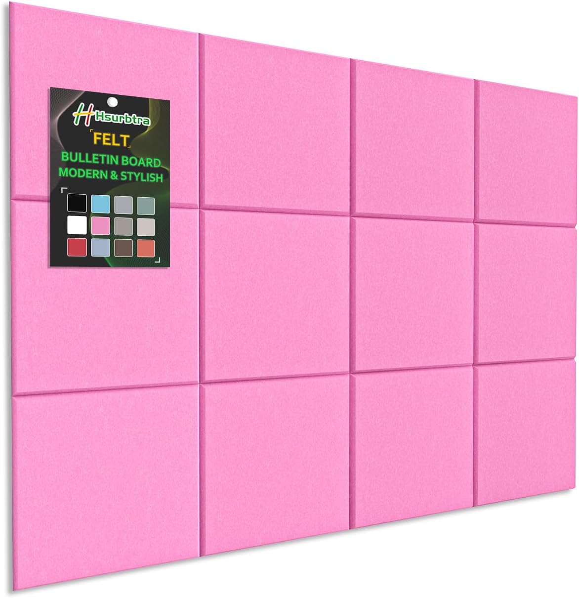 Large Cork Board for Wall - Stylish Felt Bulletin Board Set