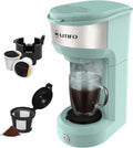 LITIFO 2-in-1 Single Serve Coffee Maker - Fast Brew, Self-Cleaning, 6-14oz Reservoir