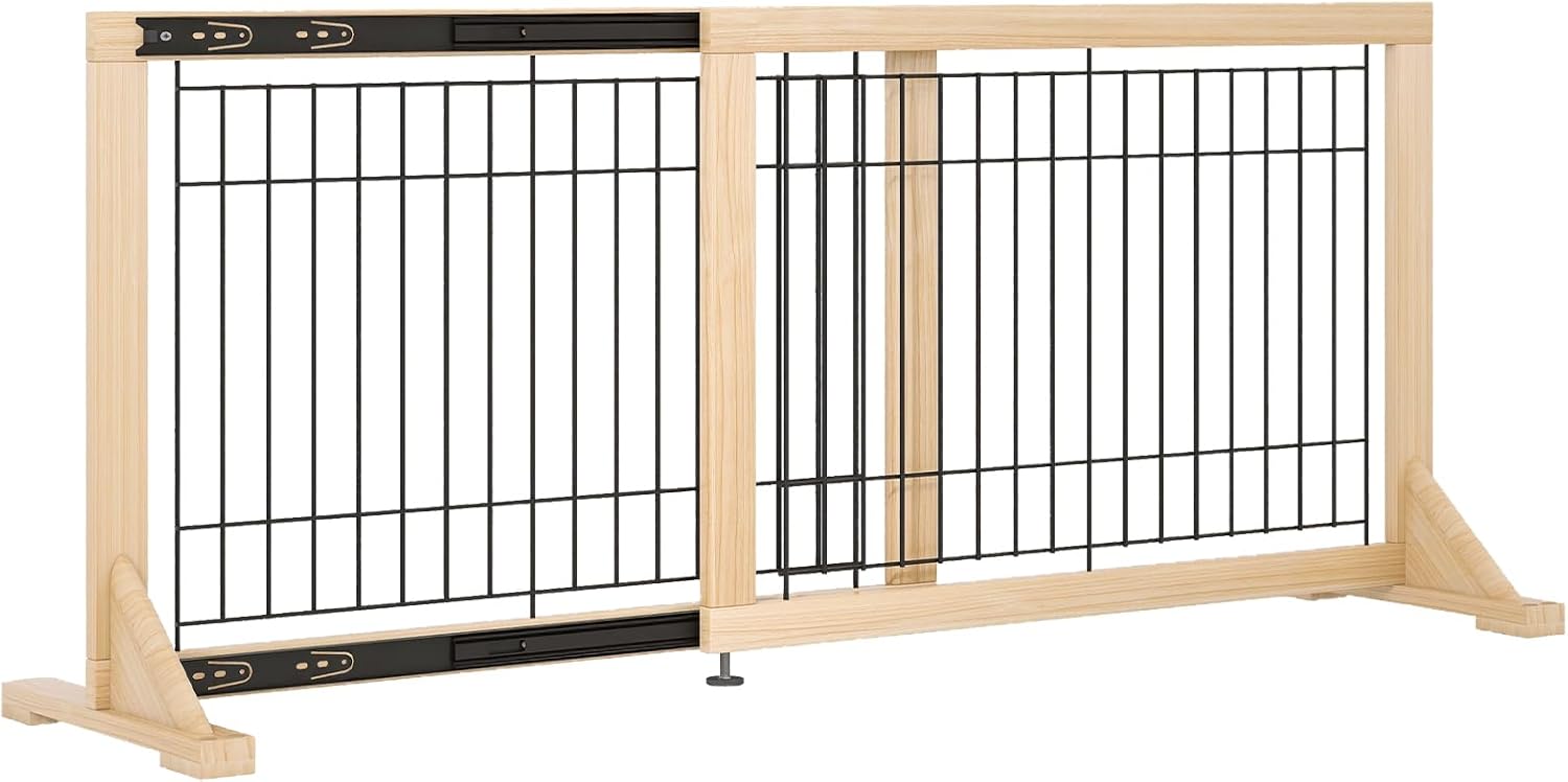 YOCAN Extra Wide Adjustable Dog Gate for Doors and Stairs