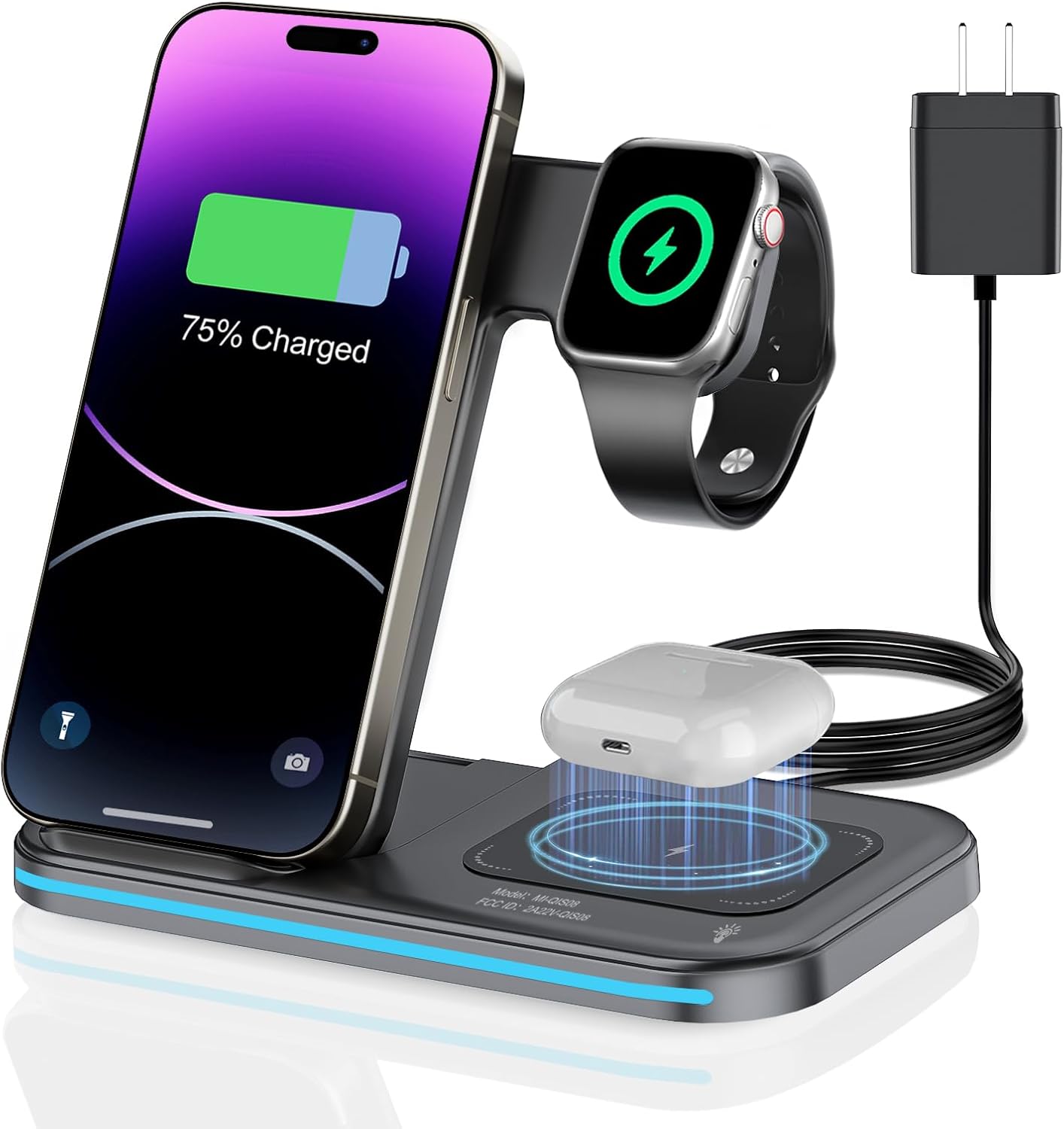 3 in 1 Charging Station Wireless Charger for Multiple Devices