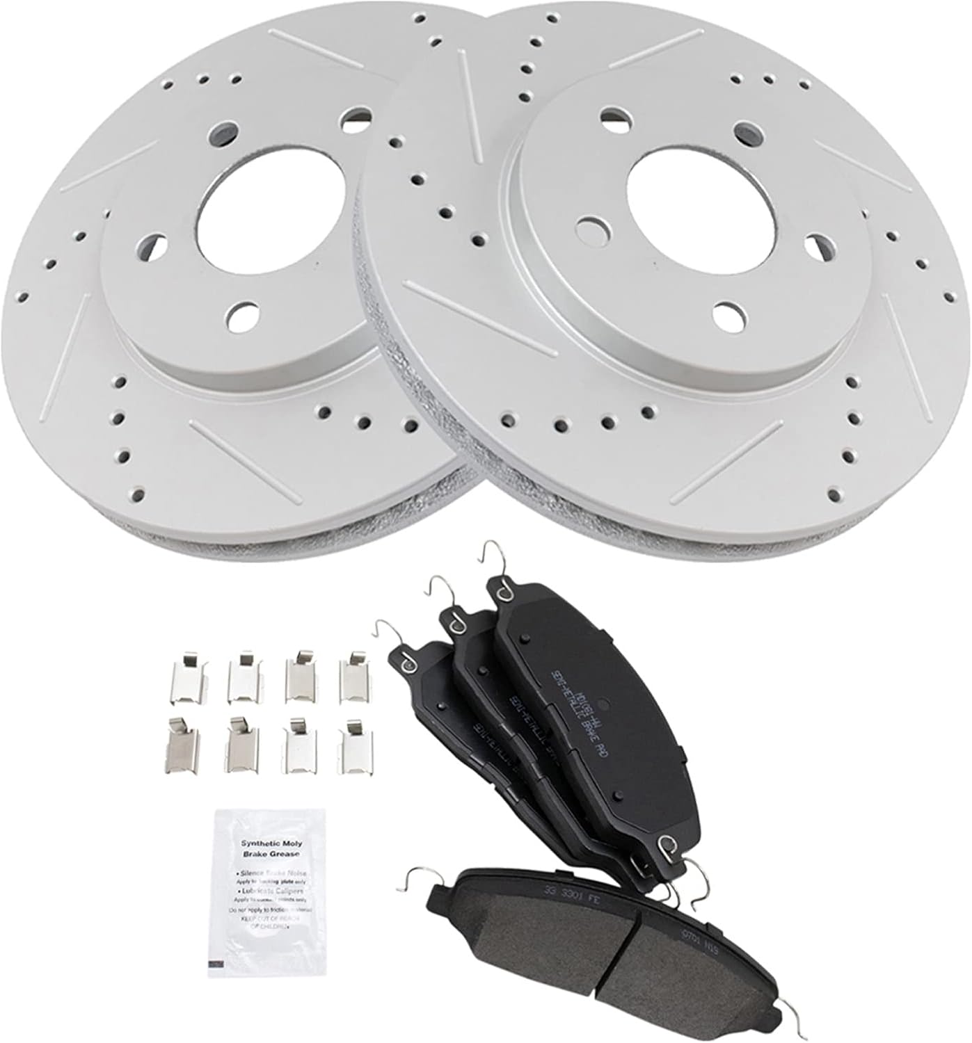 TRQ Front Performance Brake Pad & Rotor Kit for Ford Mustang