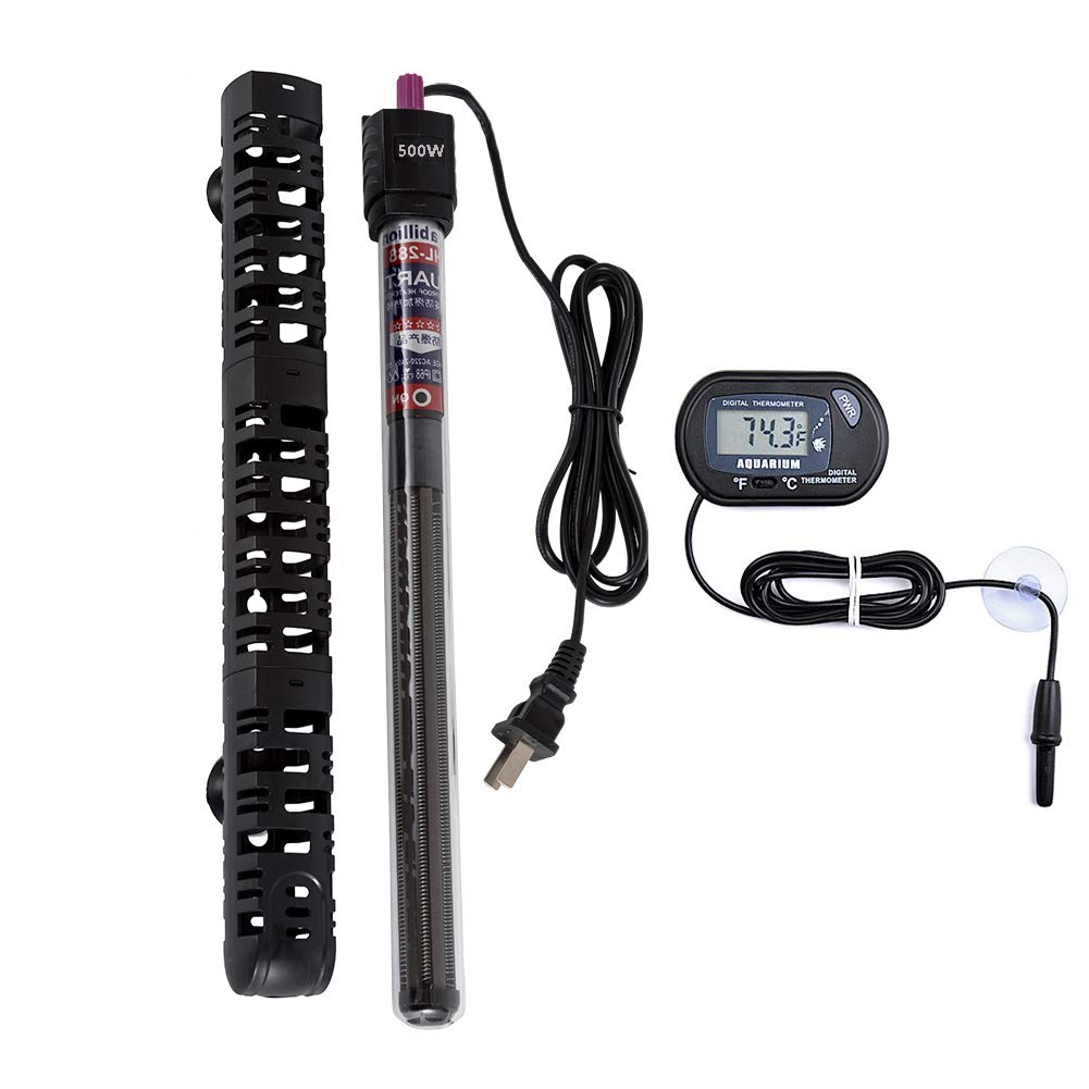 500W MQ Submersible Aquarium Heater with LCD Thermometer