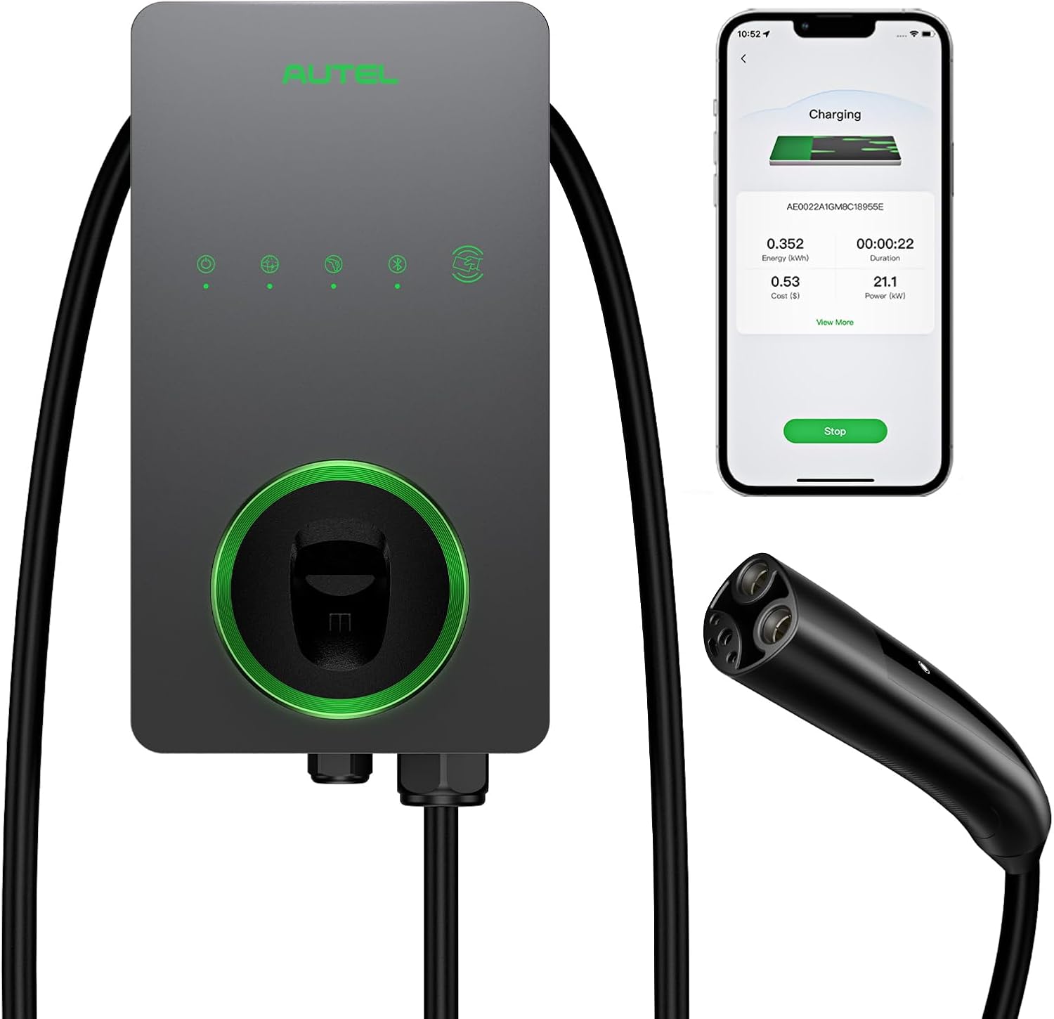 Autel Level 2 Home Smart EV Charger with 25-Foot Cable