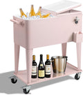 Outvita 80 Quart Rolling Ice Chest - Portable Bar Cooler for Parties