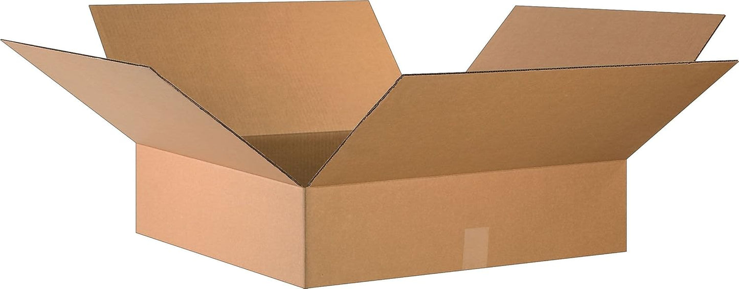 BOX USA 24x24x6 Flat Corrugated Boxes for Shipping and Storage