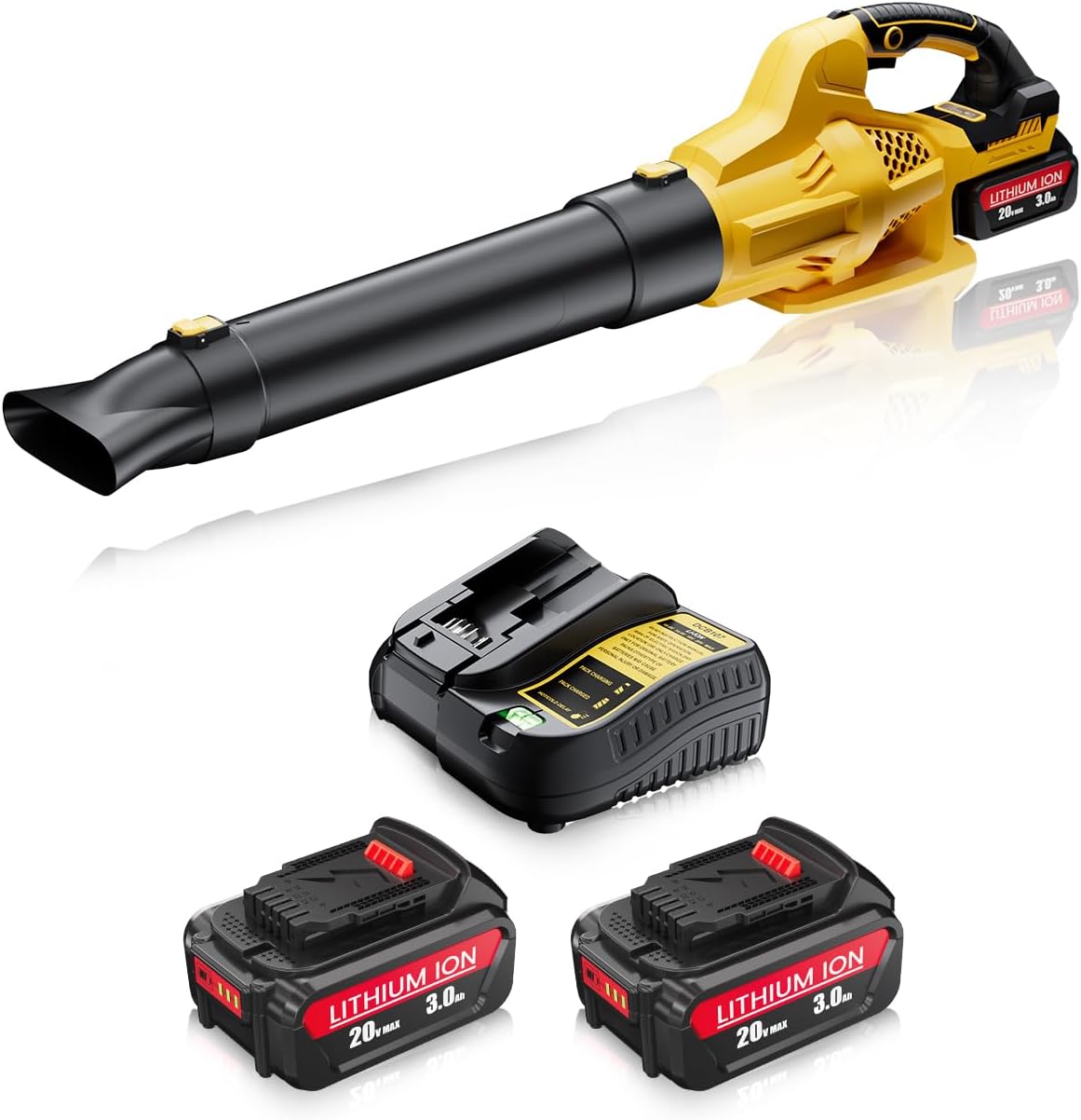 Cordless Leaf Blower with 500 CFM for Lawn Care and Dust