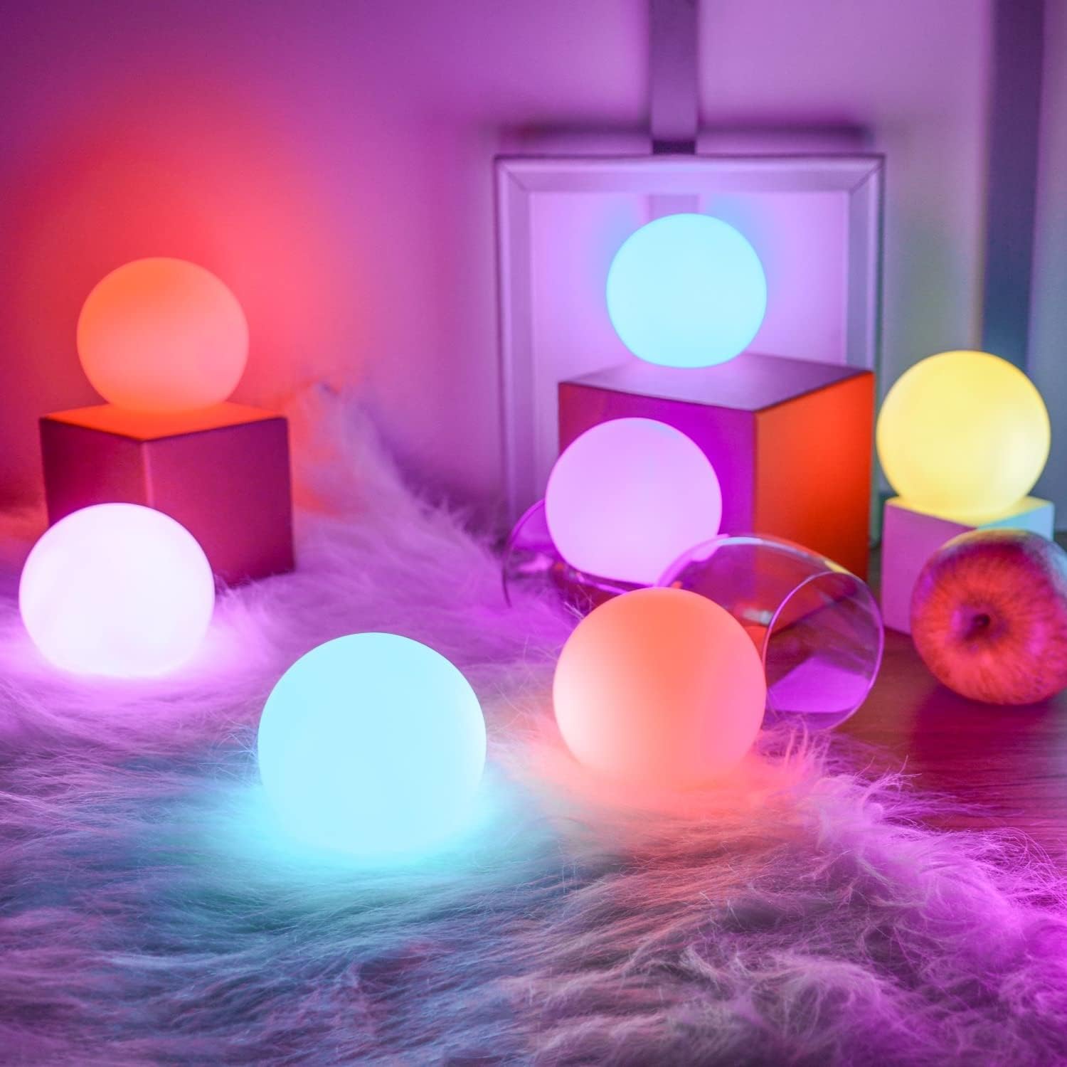 YESIE Rechargeable Floating Pool Lights for Aesthetic Decor