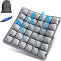 Grey Travel Seat Cushion Portable Inflatable 3D Air Cell - Tailbone