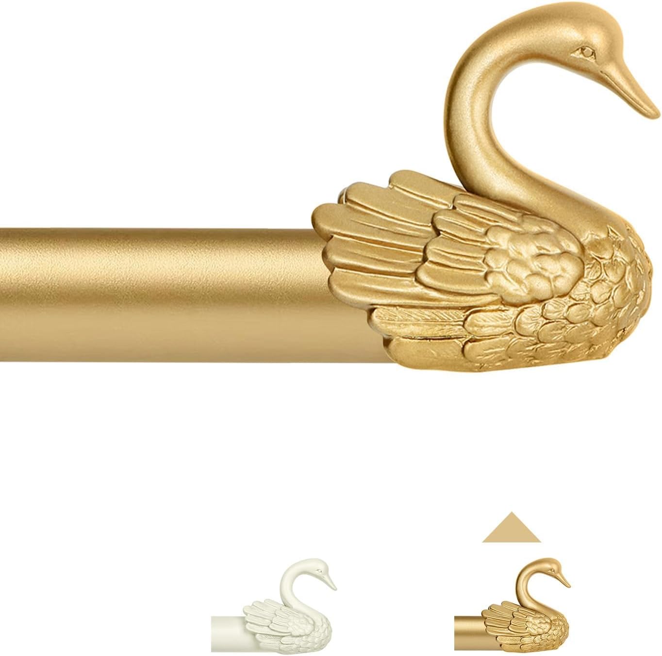 Gold Farmhouse Curtain Rods for Windows: Adjustable 66-120 Inch