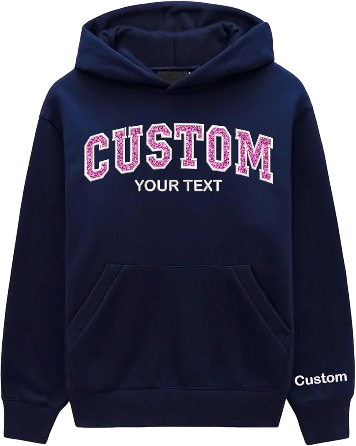 Glitter Embroidered Custom Hoodie - Personalized Gifts by Parahouse