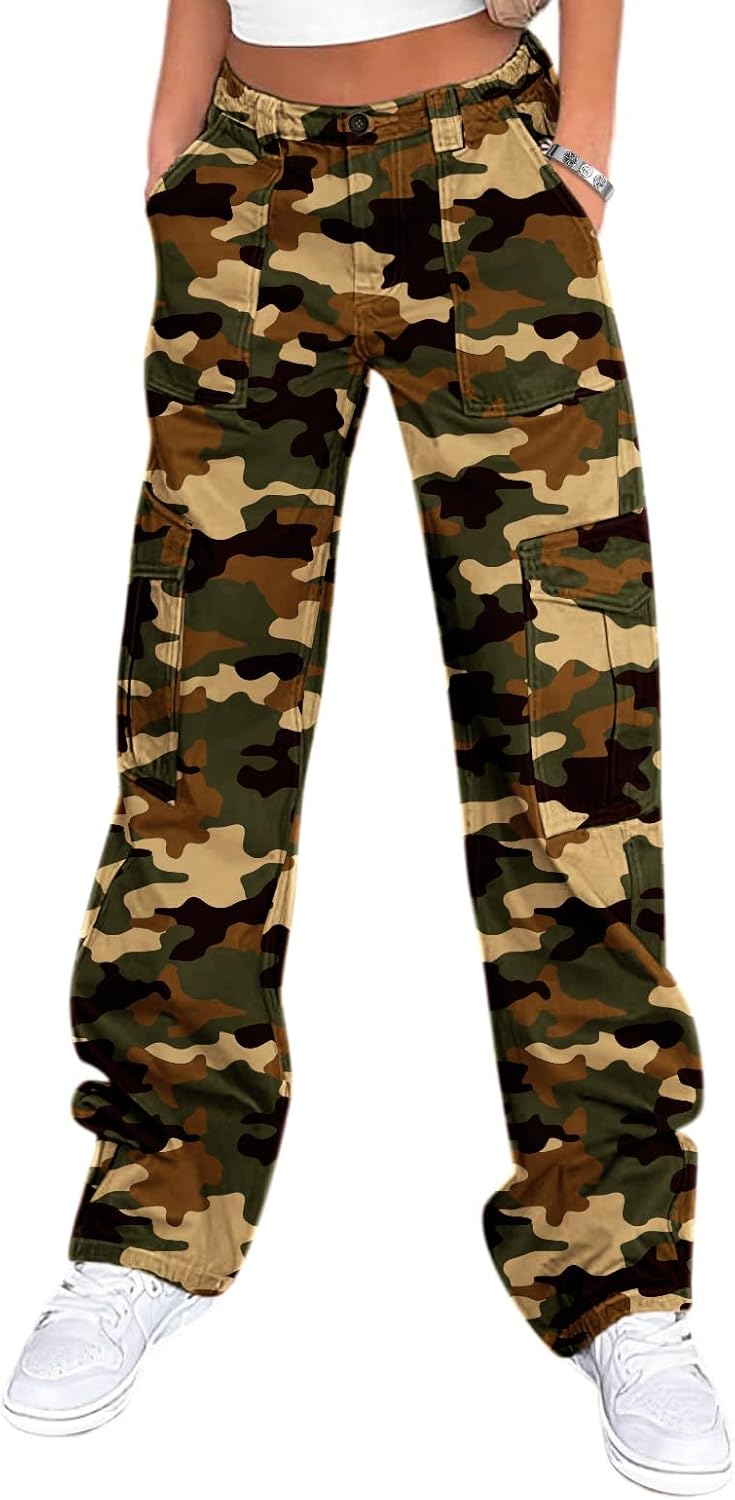 Lepunuo Cargo Pants for Women High Waisted Casual Baggy Style