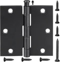 3.5 in Door Hinges 30-Pack with Removable Pin - Matte Black Hardware