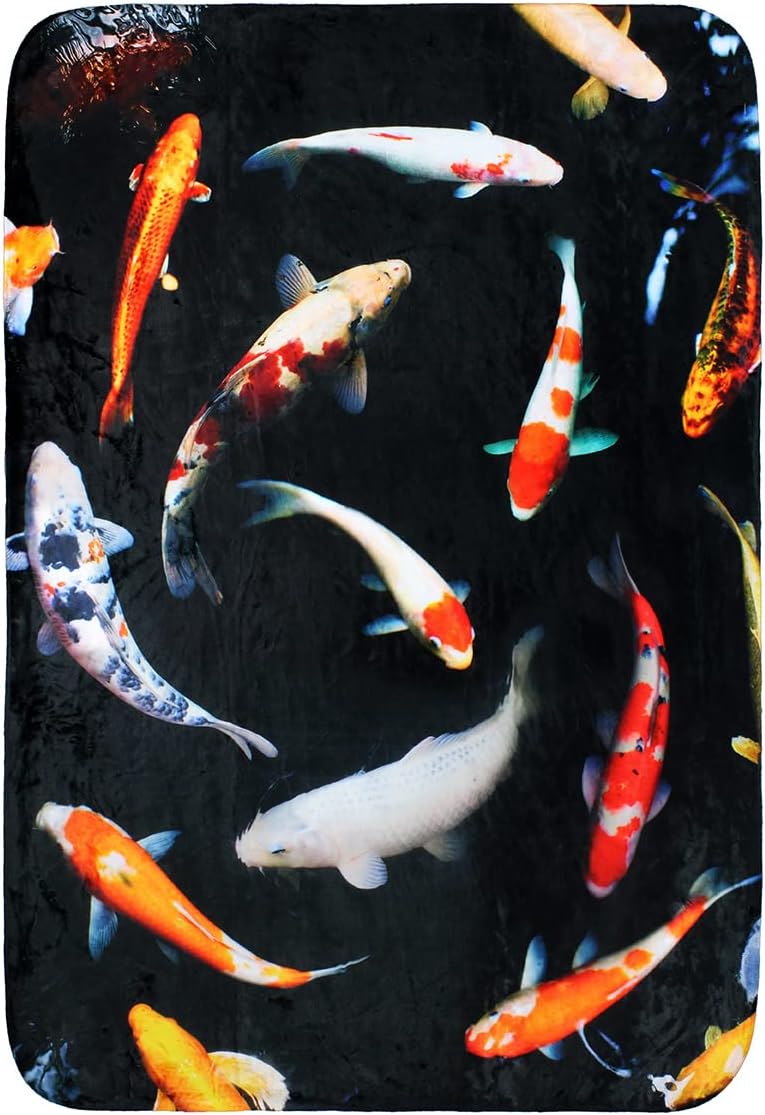 Cozy Koi Fish Small Throw Blanket - College Covers