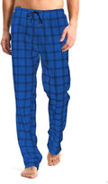 Men's Tall Pajama Pants Long Inseam Plaid Lounge Pants - Comfortable