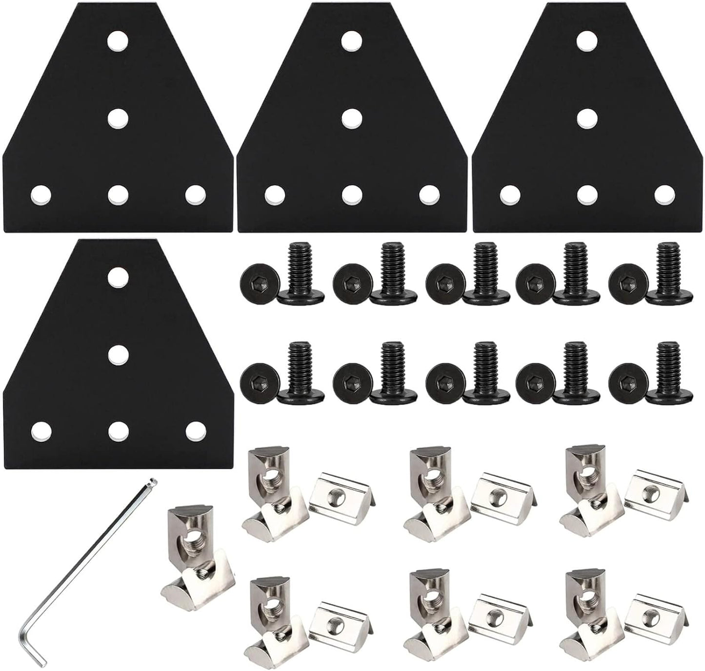 4Set 4040 Corner Bracket T Shape Joint Plates for Aluminum Frames