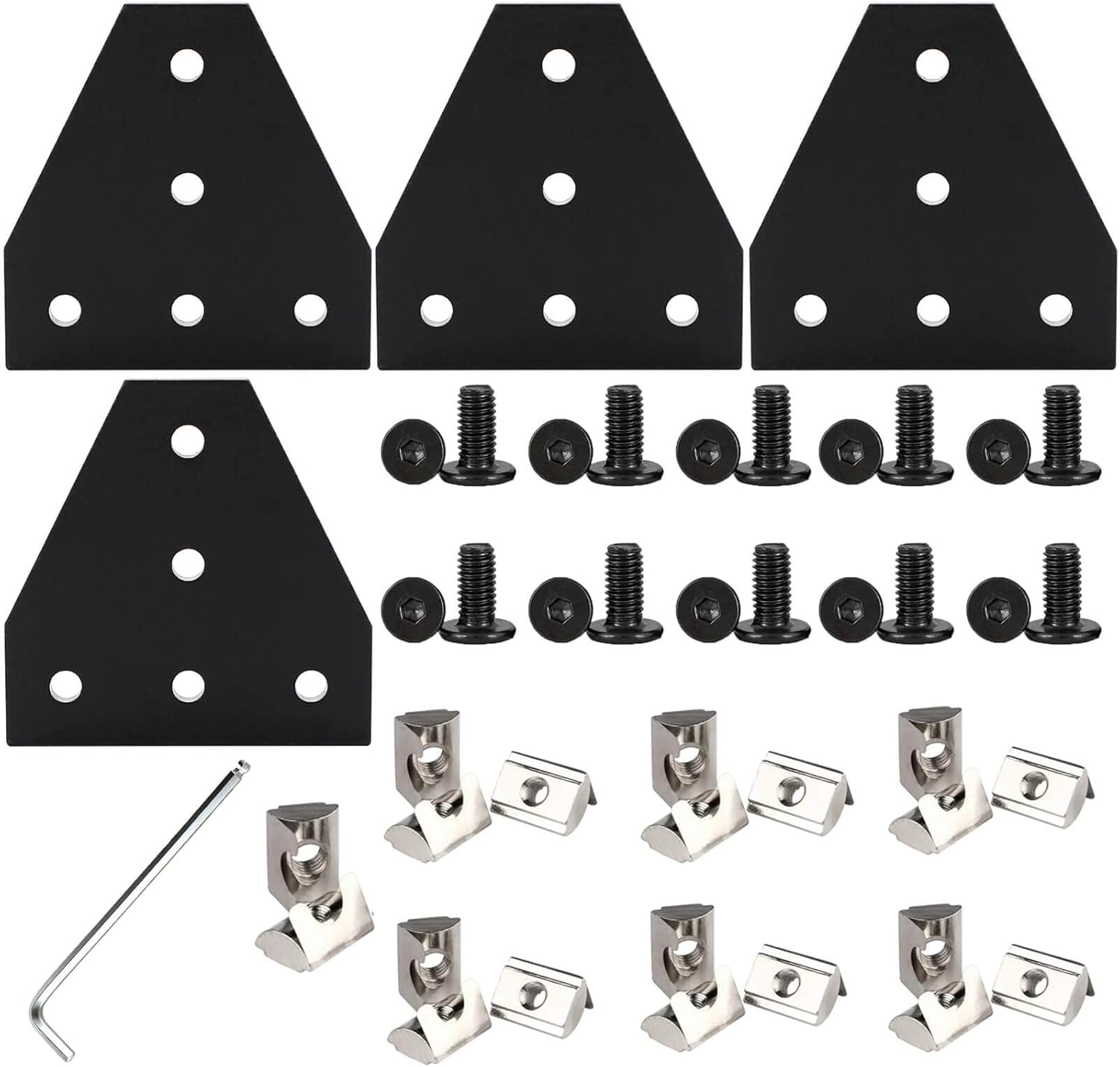 4Set 4040 Corner Bracket T Shape Joint Plates for Aluminum Frames