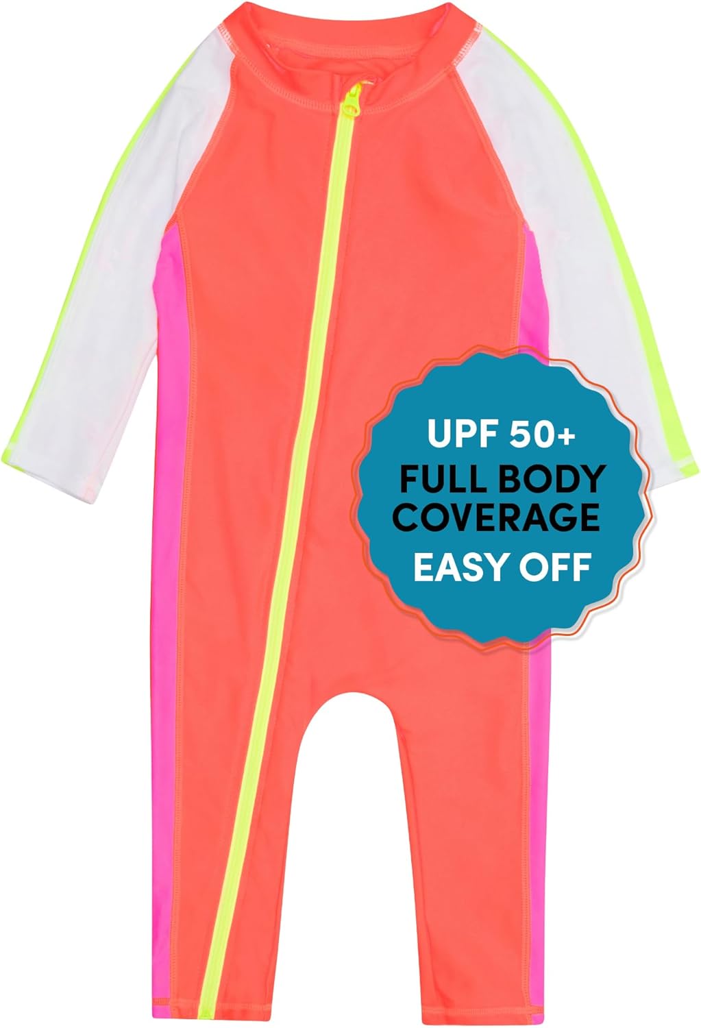 SwimZip Boys' Long-Sleeve UPF 50+ Swimsuit for Sun Protection