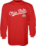 Blue 84 Men's Long Sleeve T-Shirt Cursive Team Color - Durable Fan Tee