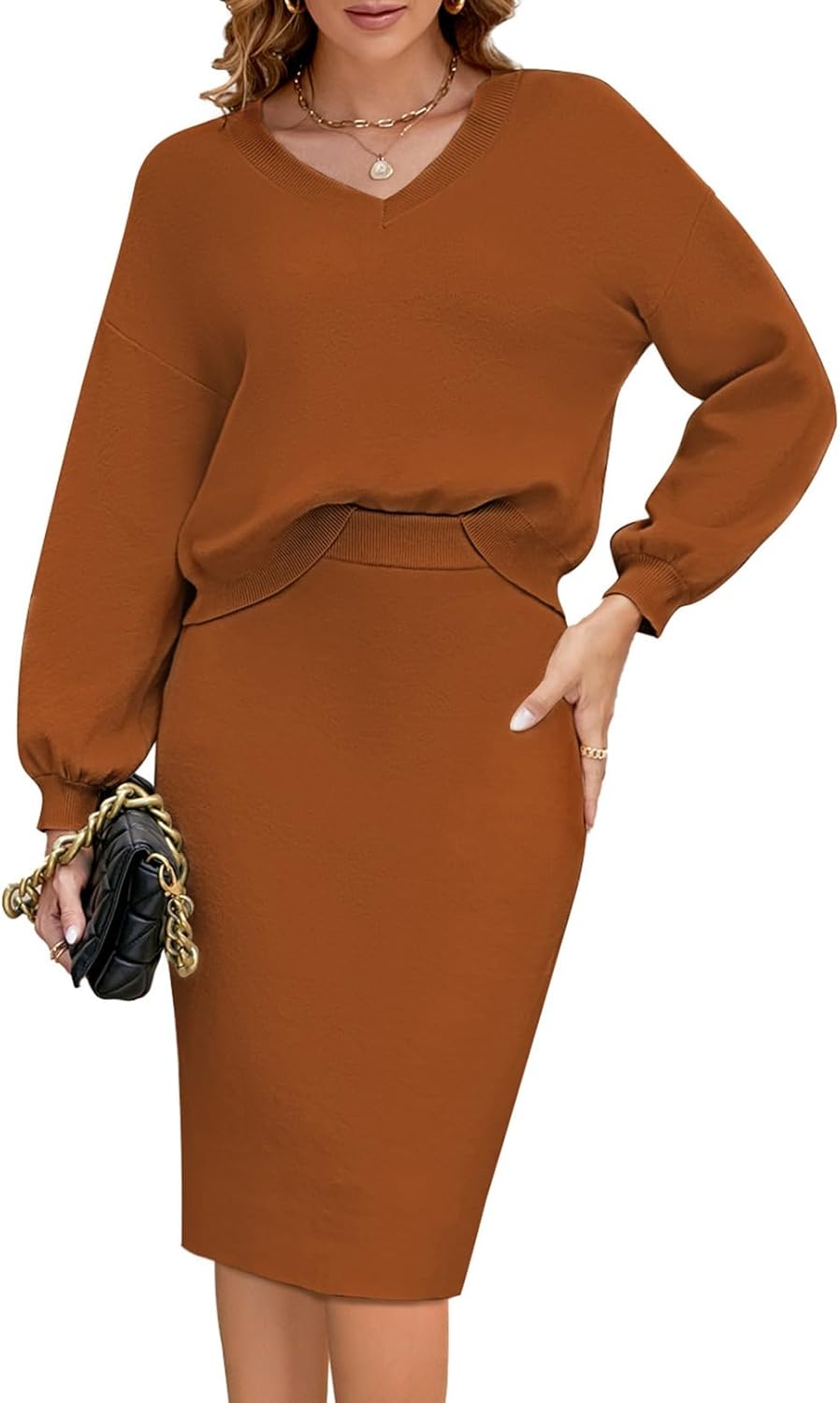 Pink Queen Women's 2 Piece Outfits Set for Elegant Style