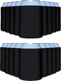PartyPrints 100 Pack Black Can Cooler Sleeves - Bulk Insulated Foam