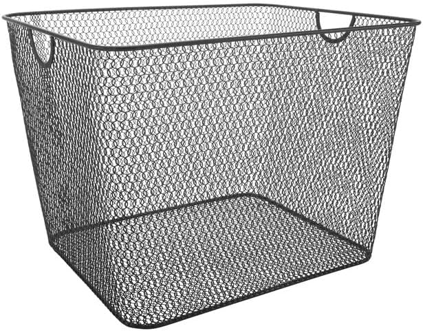 Ybm Home Wire Mesh Open Bin Shelf Storage Basket Organizer