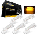 Partsam Clear Lens 6LED Amber Cab Roof Marker Light - Bright