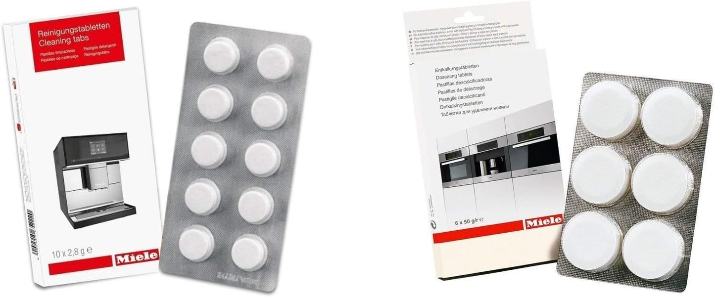 Miele Coffee Machine Cleaning and Descaling Tablets Combo Pack