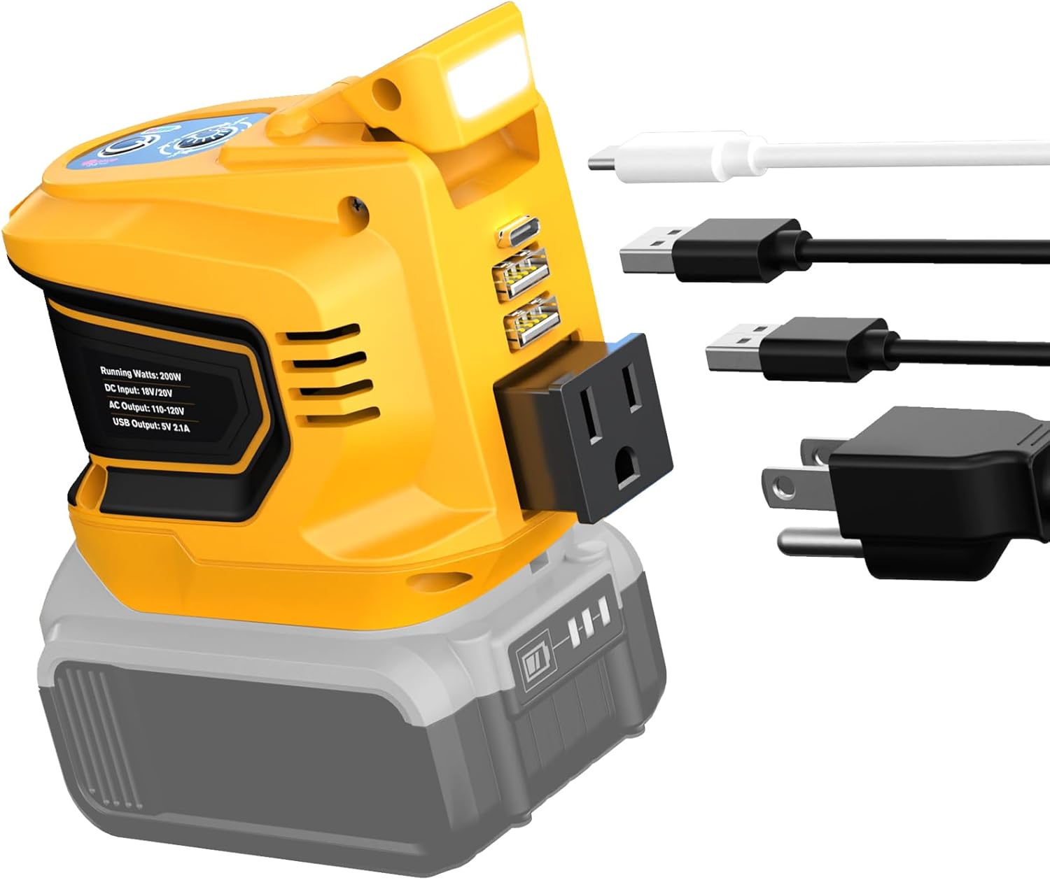 Portable Power Inverter: Convert DeWALT 20V to AC 110V