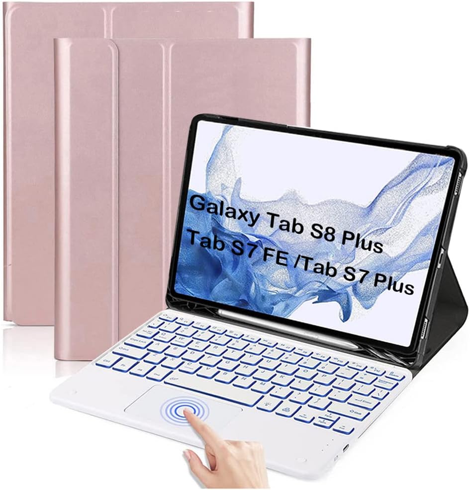 Backlit Touchpad Keyboard Case for Galaxy Tab S7 FE 2021/2022
