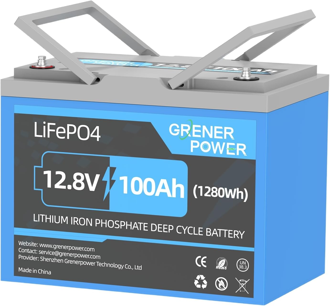 12.8V 100Ah LiFePO4 Battery for RV, Solar Energy, Off Grid