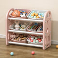 Toy Storage Organizer 3-Tier with 6 Bins - Compact Kids Rack