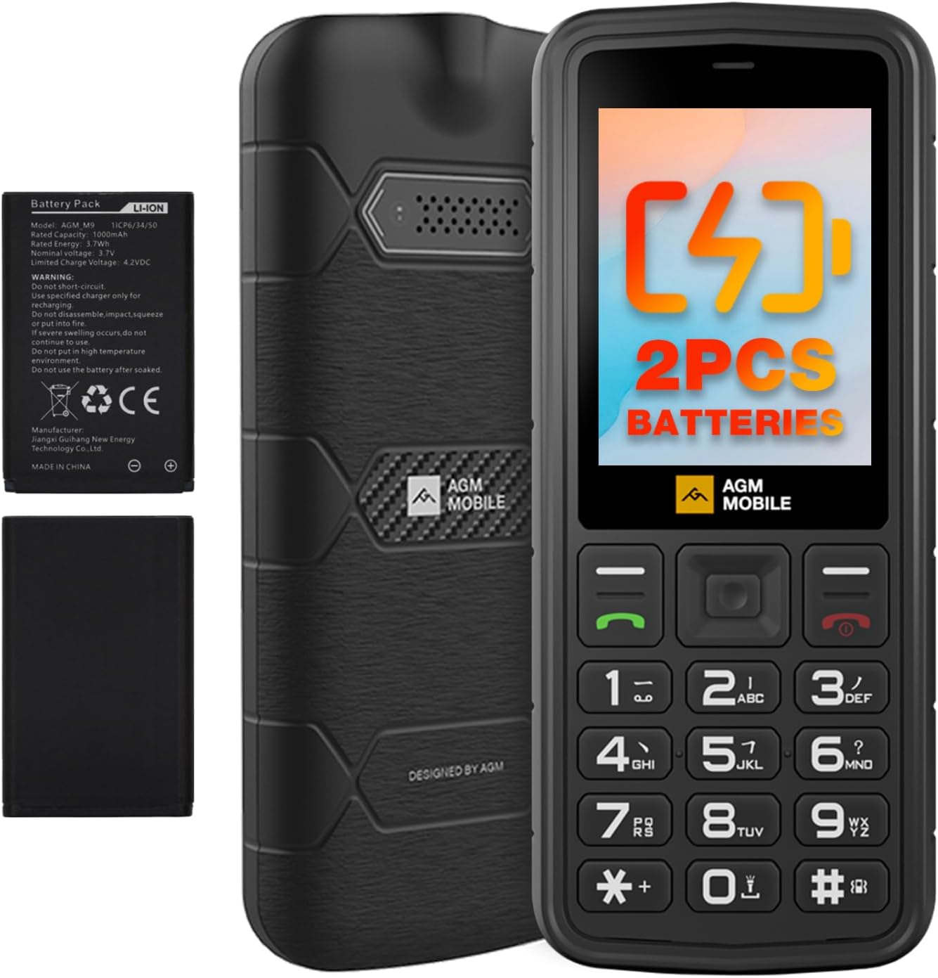 AGM M9 Rugged Feature Cell Phone: Waterproof, Durable & Simple