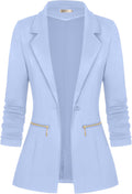 Women Long Sleeve Blazer Open Front Cardigan Jacket S-3XL - Office