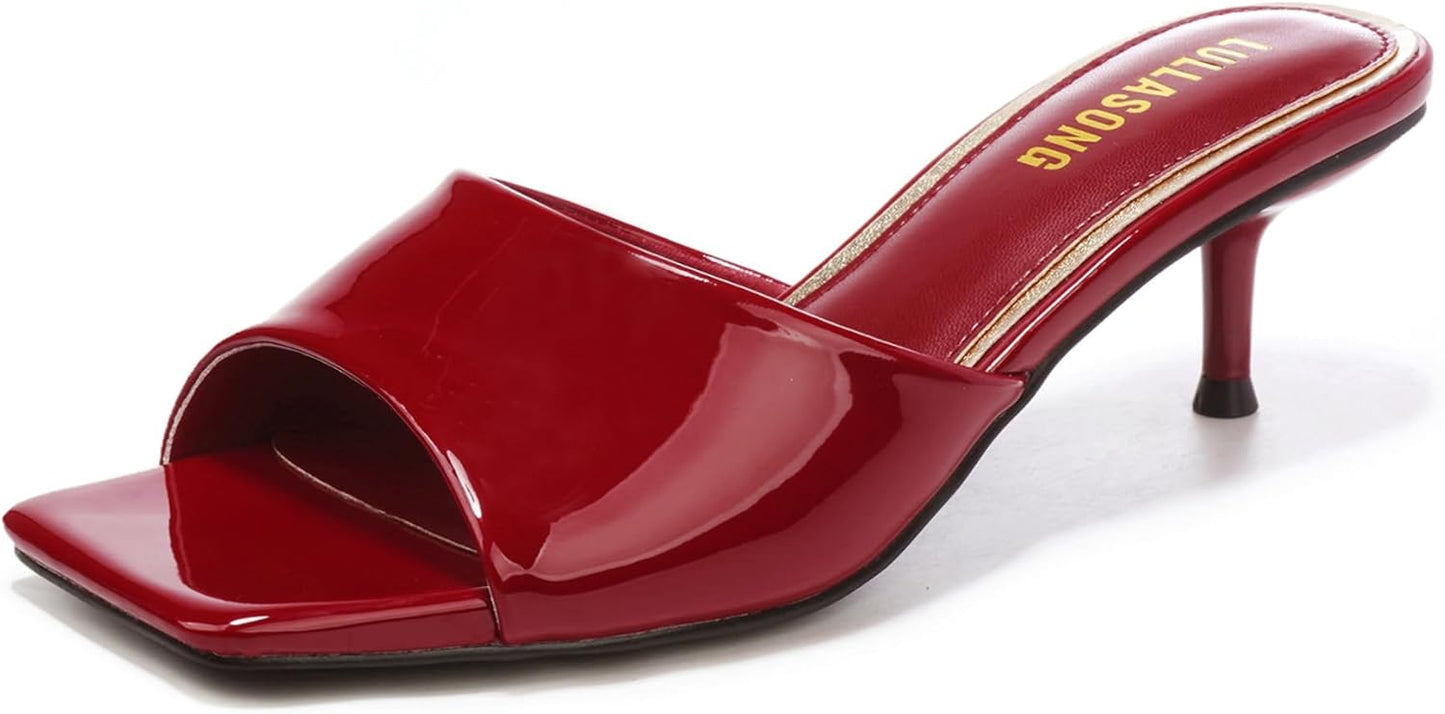 Women's Kitten Heels Sandals Slip On Slides for Any Occasion