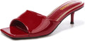 Women's Kitten Heels Sandals Low Heels Slip On Slides 2in