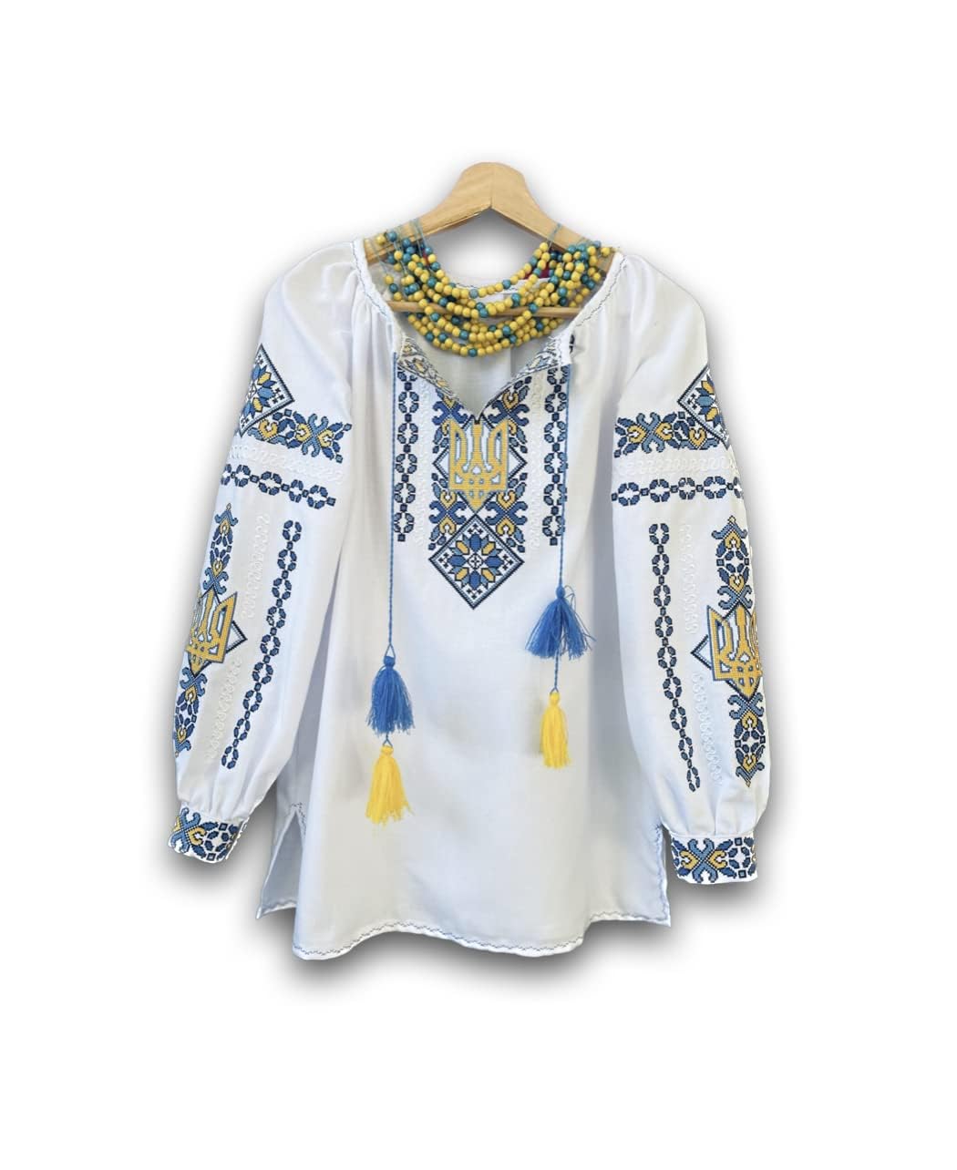 Ukrainian Vyshyvanka Blouse with Trident by Handmade
