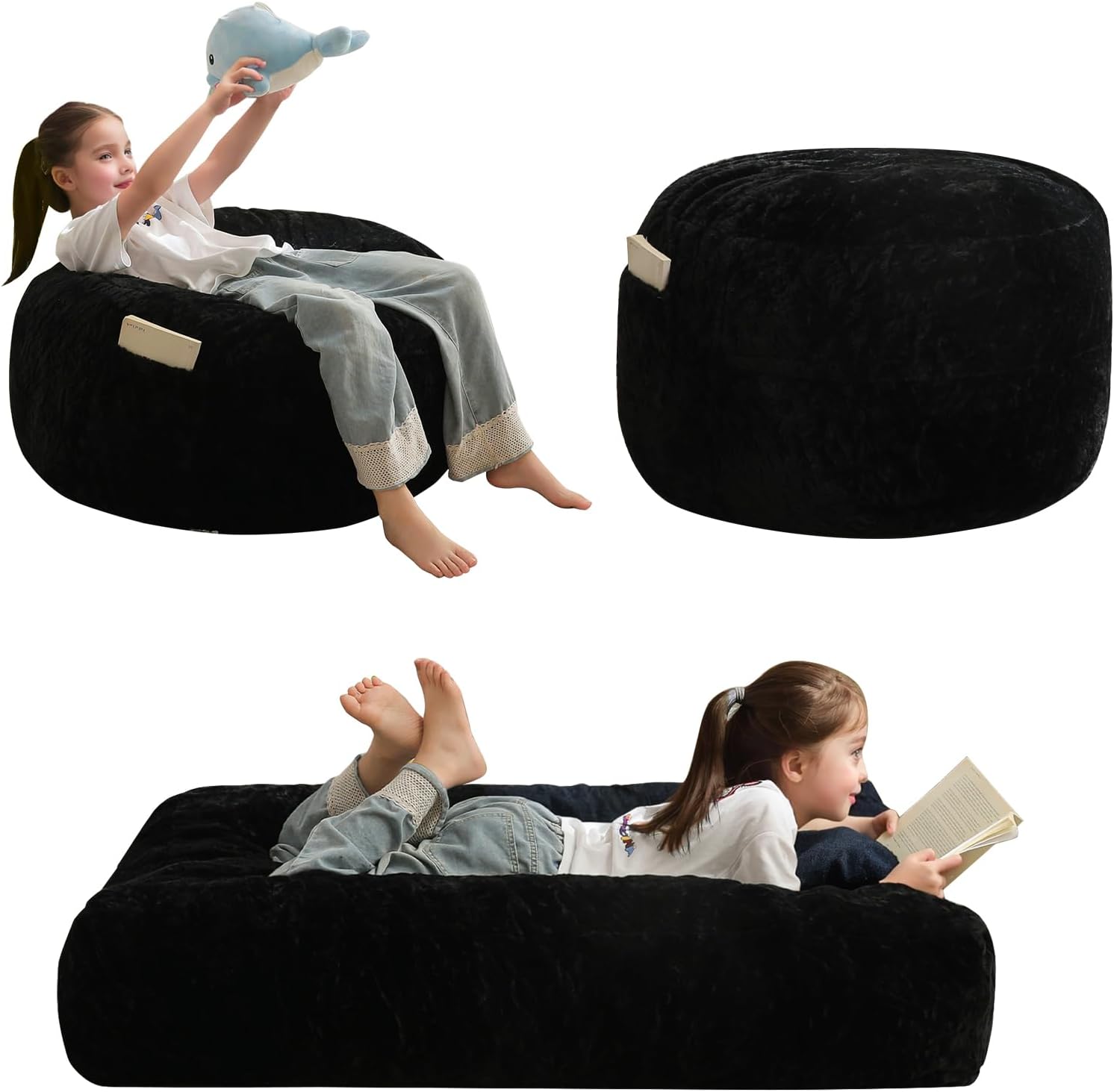 MAXYOYO Bean Bag Chair Bed for Kids - Convertible Comfort