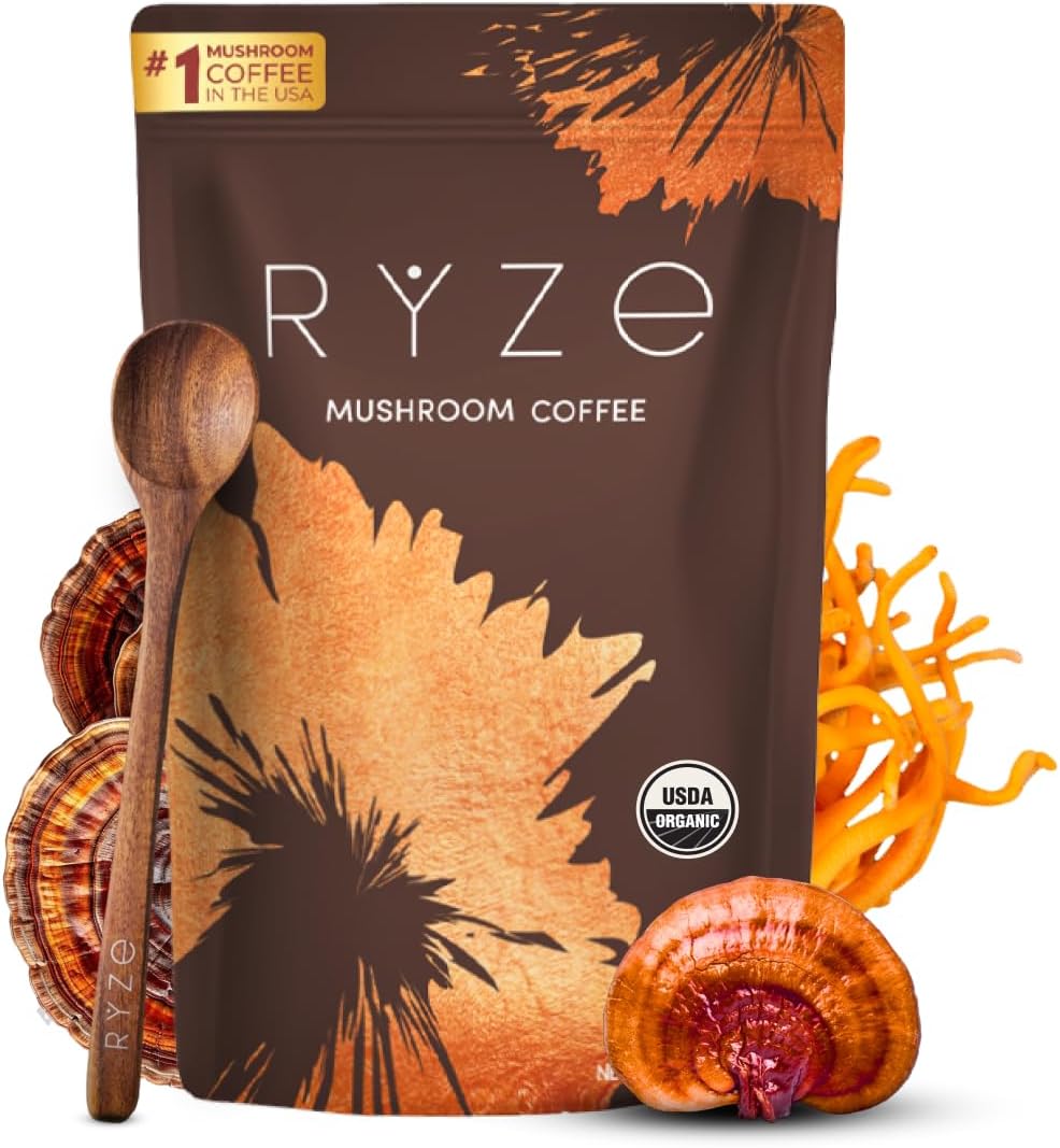 RYZE Mushroom Coffee | Organic Blend for Better Focus