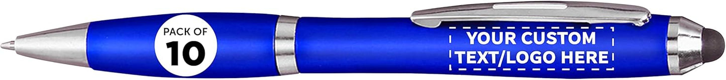 Custom Plastic Stylus Pens Set of 10 - Perfect for Events