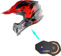 1Storm Adult Motocross Helmet S with Bluetooth Headset - Track Style