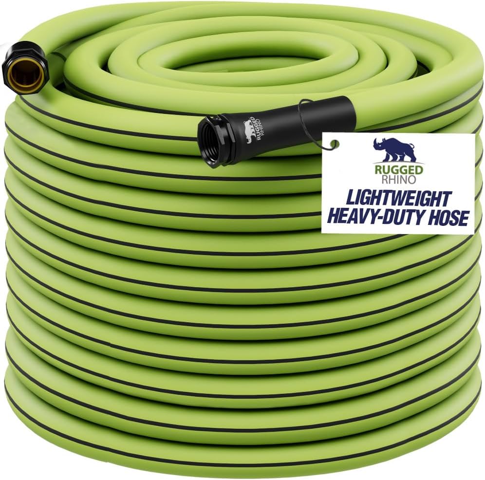 Rugged Rhino Heavy Duty Flexible Garden Hose for All Weather Use