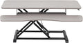 42 in Sit to Stand Desk Converter with Wide Keyboard Tray - Gray Top