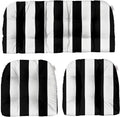 3-Piece Wicker Tufted Cushion Set 41 x 19 and 19 x 19 - Weather