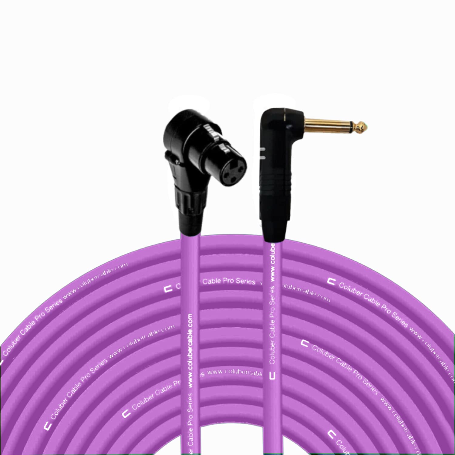 Right Angle XLR Female to 1/4in TS Cable - 150 Feet Long