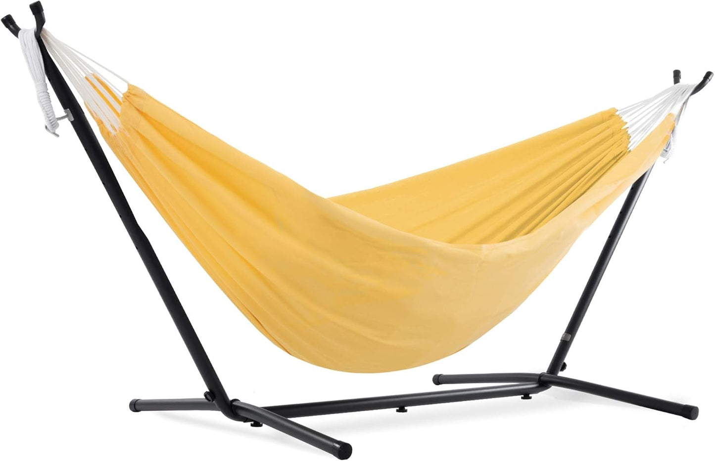 Vivere Double Polyester Hammock with Space Saving Stand