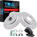 TRQ Rear Brake Pad & Rotor Kit Semi-Metallic G-Coated - Reliable