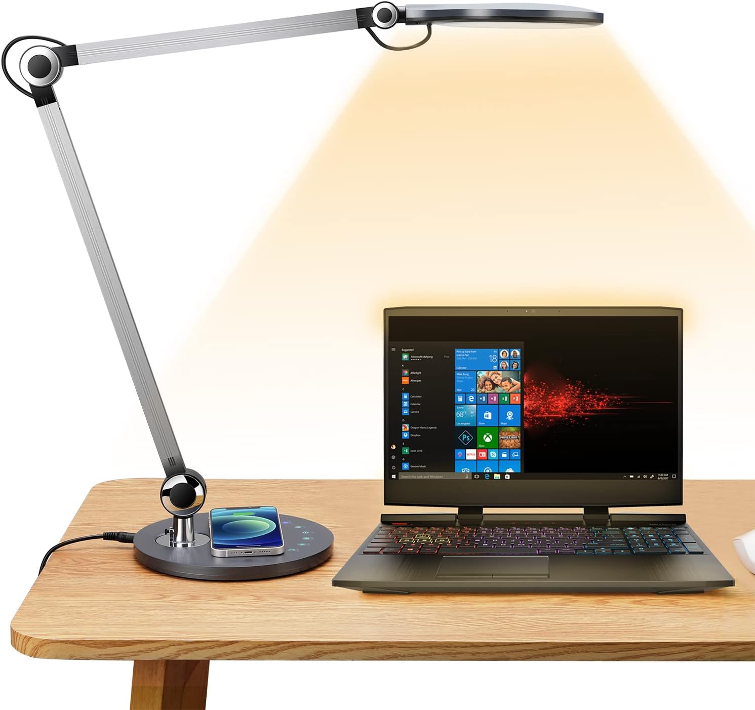 Wireless Charging Architect Desk Lamp by Buanick