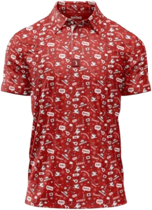 Funny Golf Polo Shirts with UPF 50 Protection for Men