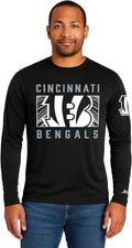 Zubaz NFL Men's Long Sleeve Team Graphic T-Shirt (Style 11JR)