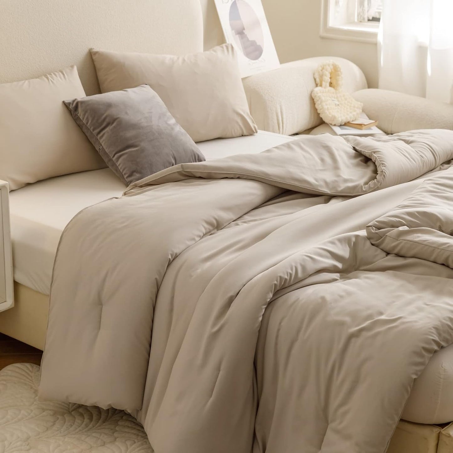 ROSGONIA Oversized King Comforter Set - Soft Bohemian Bedding